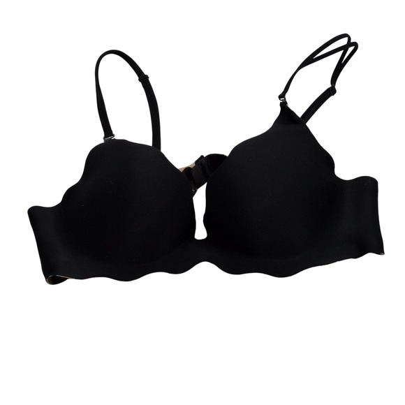 Victorias Secret Secret Embrace Black Leopard Print Push Up Bra 36B - Picture 1 of 4